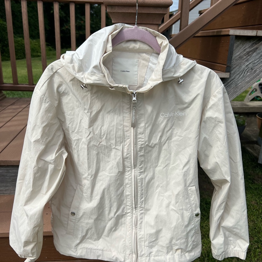 🌸Calvin Klein Women's Off-White Utility Jacket